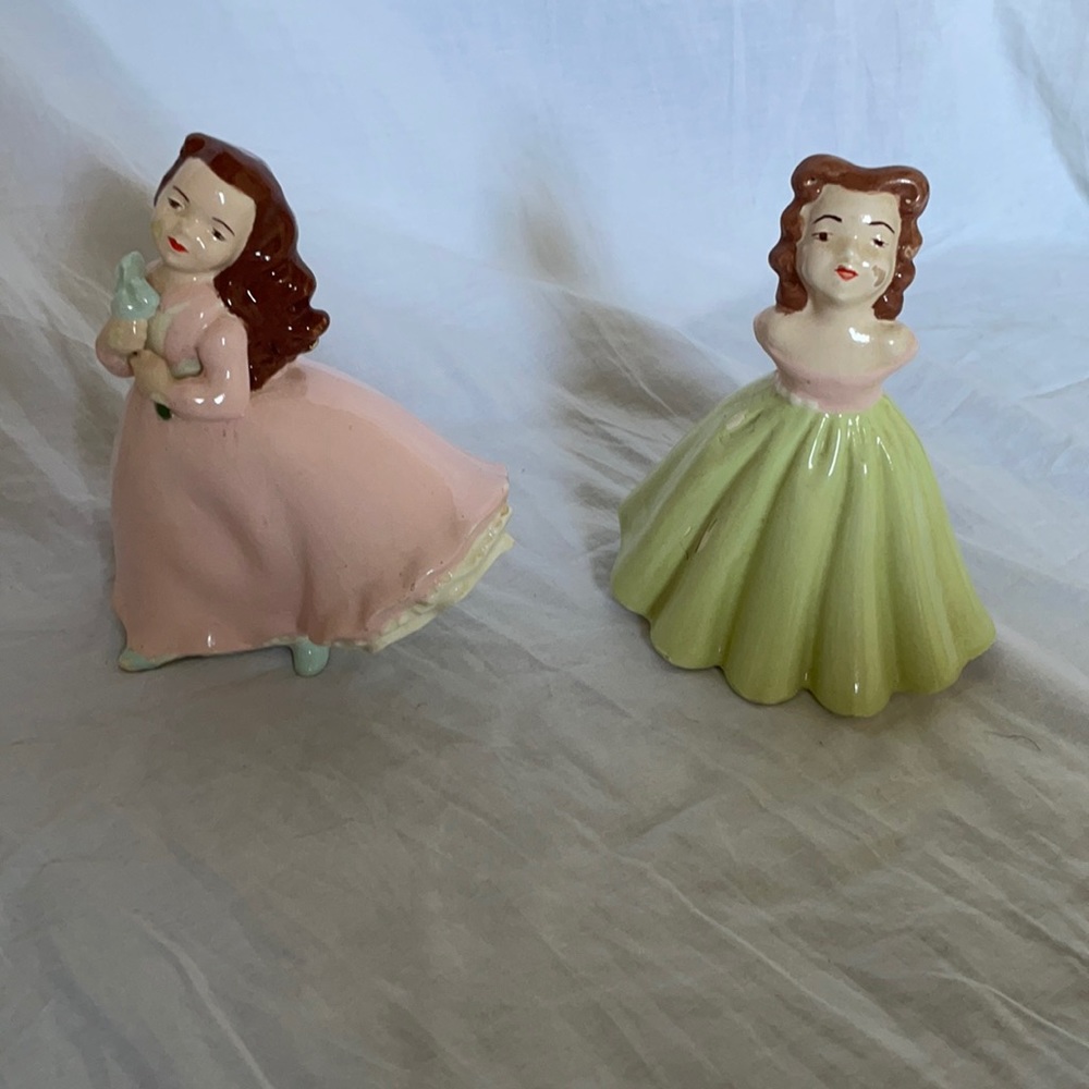 Vintage Ceramic girl figurines